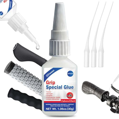 30g Motorcycle Grip Glue, Instant Handlebar Adhesive for Dirt Bike, ATV, MTB & Snowmobile, Professional Quick-Dry Flexible Bond, Waterproof & Vibration Resistant Clear Liquid Glue - size: 30g*1, style: Grip Glue