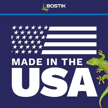 BOSTIK Pure Silicone Clear 10.1oz Silicone Caulk & Sealant for Kitchen & Bath | Professional Grade, 100% Waterproof | Internal/External Use | UV, Mildew, Shrink & Crack Resistant | 1 Cartridge - color: Clear