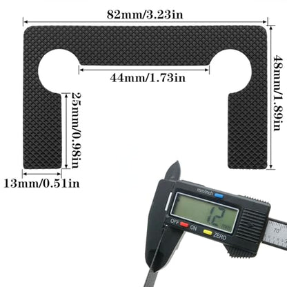 10 PCS Shower Door Hinge Shims Glass Shower Door Hinge Gaskets Anti-Slip Gasket Glass Hinge Replacement Kit Black (Black) - color: Black