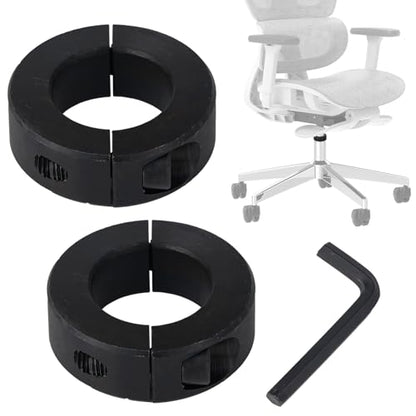Jayen Steel Office Chair Sagging Fix Clamp - Heavy Duty Height-Lock Bracket for Failed Gas Cylinder, Prevents Chair Sinking (No Replacement Needed) - 2 Pack