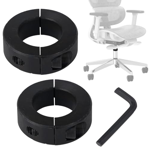 Jayen Steel Office Chair Sagging Fix Clamp - Heavy Duty Height-Lock Bracket for Failed Gas Cylinder, Prevents Chair Sinking (No Replacement Needed) - 2 Pack