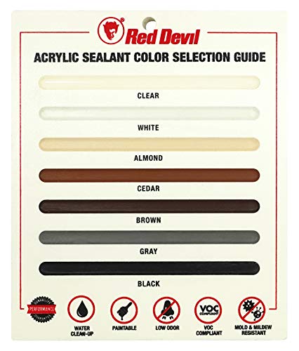 Red Devil 0876 Window & Door Silicon Acrylic Clear Caulk, Waterproof, 10.1 oz, Pack of 1, Made in USA - color: Clear, style: Pack of 1
