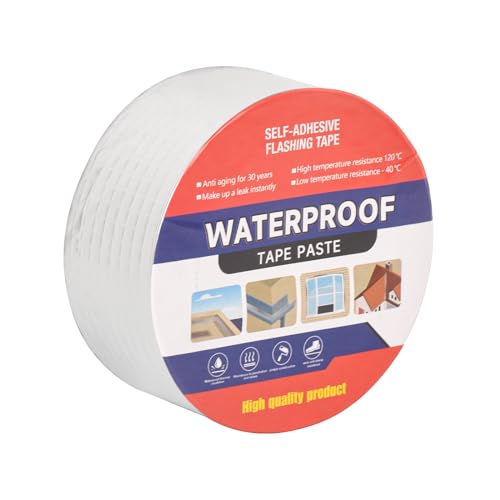 2" W X 16.4'L Waterproof Tape for Leaks Aluminum Butyl Tape with Adhesive for RV Repair, Glass Repairs, Air Mattress Patch, Window Caulking, Boat Sealing, Roof Patching - size: 2in x 16.4ft