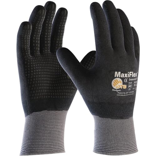 ATG 34-846T/M Maxiflex Endurance, 15G Nylon, Full Nitrile W/Micro Dot Palm, Tagged Gray M - size: Medium