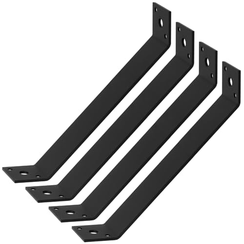 4 Pcs 11-1/8" x 1-1/2" Inside Mount 45-Degree Angle Bracket for Post Pergola Wooden Furniture - size: 11-1/8" x 1-1/2"