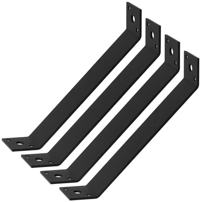 4 Pcs 11-1/8" x 1-1/2" Inside Mount 45-Degree Angle Bracket for Post Pergola Wooden Furniture - size: 11-1/8" x 1-1/2"