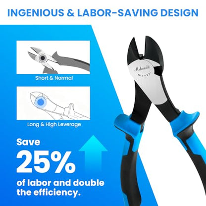 2 Pieces Plier Set, Including 8" Needle Nose Pliers and 7" Diagonal Cutting Pliers, Premium High Carbon Steel Construction for Plumbing, and General Applications Multi-use Tools Set - size: 2 Pcs