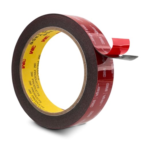 3M Tape 5952 Double Dided 1''x15.4Ft, Heavy Duty Mounting Tape, Foam Tape Waterproof for Car Home Office Deco Indoor Outdoor, 0.043in Thick, Black - color: Black, size: Width 1"