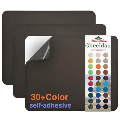 Gheeidau Canvas Repair Patch 9×11 Inch 3Pcs Waterproof Self-Adhesive Fabric Repair Patch for Tents,Boat Cover,Pop Up Canopy,Patio,Bags,Car Seats,Sofas,Furniture Cover(Coffee) - color: Coffee, size: 9"×11"×3PCS
