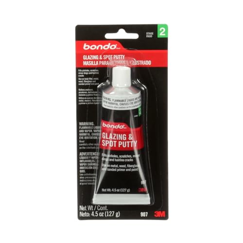 Bondo Glazing and Spot Putty, Fills Pinholes, Scratches, Minor Dings & Hairline Cracks, 4.5 oz, 1 Tube - size: 1 Pack