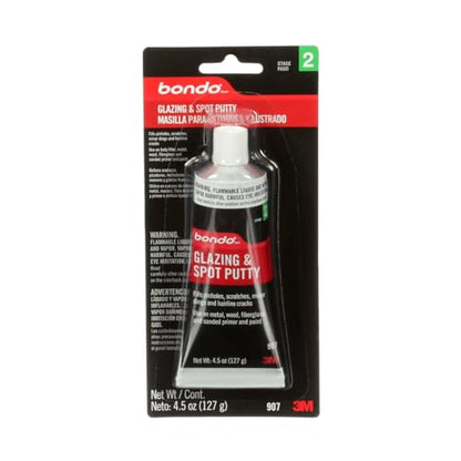 Bondo Glazing and Spot Putty, Fills Pinholes, Scratches, Minor Dings & Hairline Cracks, 4.5 oz, 1 Tube - size: 1 Pack