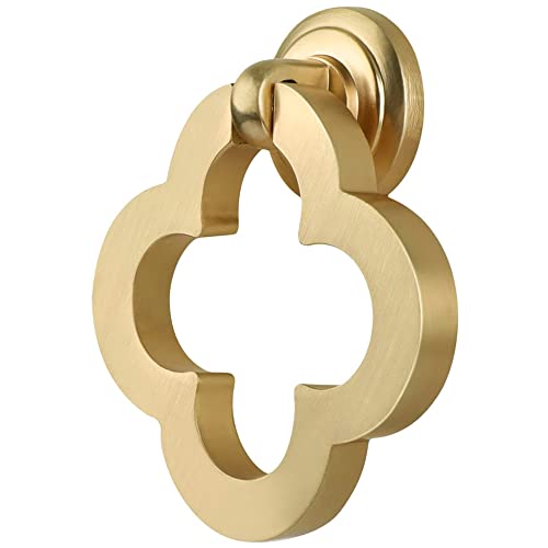 6 Pack 55mm Cupboard Knobs Cabinet Knobs Gold Zinc Alloy Dresser Drawer Knobs with Screws for Kitchen, Bathroom, Bedoom - color: Gold