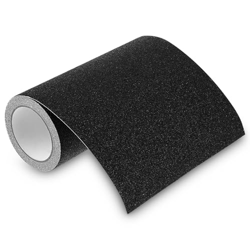 10 Inch x 16.5 Ft Anti Slip Traction Tape, Heavy Duty Grip Tape for Stairs, Non Skid Treads High Traction Non-Slip Safety Tape Roll for Indoor Outdoor, Waterproof, Weather Resistant (Black)