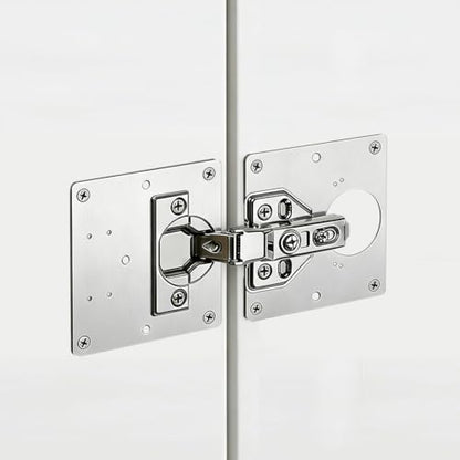 22PCS Cabinet Door Hinges, Stainless Steel Door Hinge Repair Kit Plate with Mounting Screws, Large Hinge Repair Board for Kitchen Cabinet, Cupboard Doors and Furniture