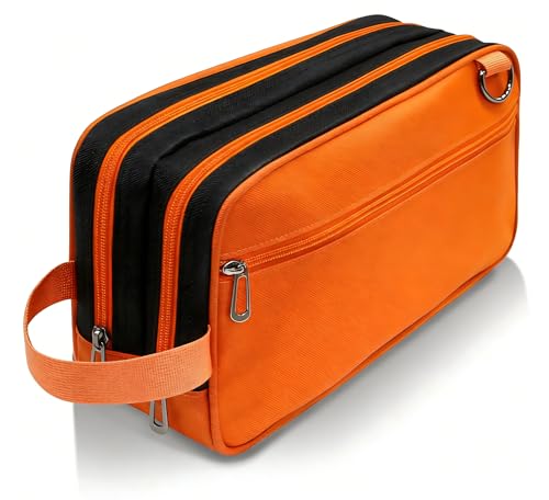 Organizer Tool Pouch Small Tool Bag with Zipper Waterproof Utility Multi Compartments Orange - color: Orange