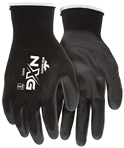 MCR SAFETY 9669M Coated Gloves, Smooth Finish, M, PR - size: Medium (Pack of 1)