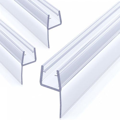 Yecaye 3 Pack Shower Door Seal,Shower Door Sweep,Frameless Glass Seal Strip for Side Door,Stop Leaks and Create a Water Barrier Guard (Side-3/8 x39) - style: Side-3/8"x39"