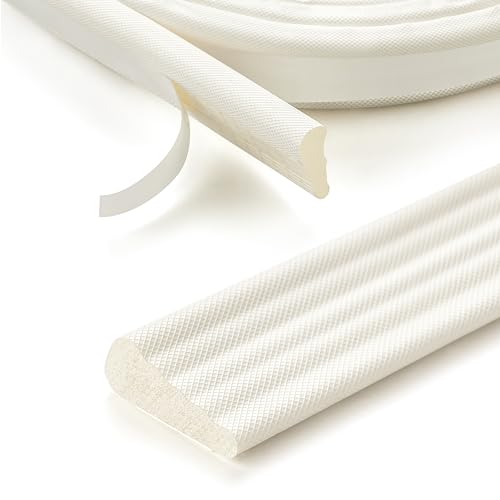 196 Inch Self-Adhesive Wedge Weather Stripping Door Seal & Window Insulation - Soundproof Gap Filler, Draft Stopper Foam Tape for Door Frame, White - color: White, size: 1PCS x 16.4FT