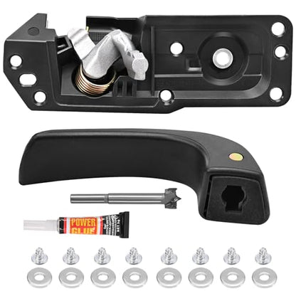 Interior Door Handle Front or Rear Passenger Side Right - Compatible with 2007-2013 Chevy Silverado Avalanche Tahoe Suburban, GMC Sierra Yukon, 2007-2011 Cadillac Escalade - Replaces 20833602 80375 - size: Right Passenger Side