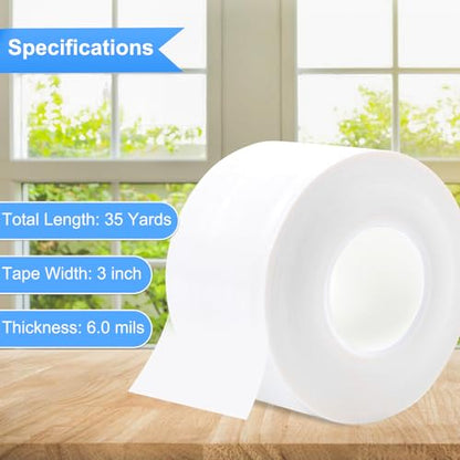 Window Sealing Tape Weather Stripping 2 Inch x 50 Yards Clear Window Insulation Draft Isolation Sealing Film Tape for Shower Glass Gaps Seal Windproof, Residue Free(2 Inch x 50 Yards White) - style: 2 Inch x 50 Yards White