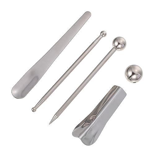 5-Piece Tile Caulk Finishing Tool Set for Grout Removal Waterproof Sealant Tool Sturdy Metal Scraper for Floor and Wall Gaps Repair