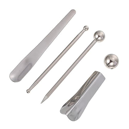 5-Piece Tile Caulk Finishing Tool Set for Grout Removal Waterproof Sealant Tool Sturdy Metal Scraper for Floor and Wall Gaps Repair