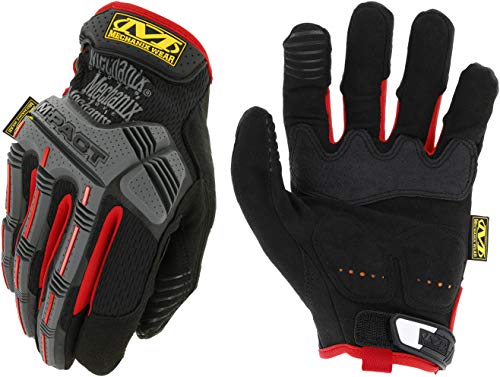 Mechanix Wear M-Pact Impact Resistant Work Gloves - Durable Safety Gloves for Men - Touchscreen Capable - Machine Washable - Breathable - Medium - Red/Black - color: Black/Red, size: Medium