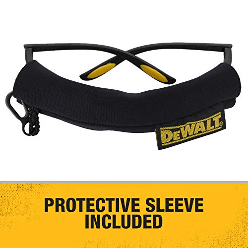 DEWALT DPG59 Reinforcer Rx-Bifocal High Performance Protective Eyeware with Rubber Temples and Protective Eyeglass Sleeve - Clear Lens, 1.0 Diopter - size: Rx-bifocal 1.0