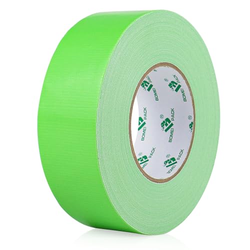 BOMEI PACK Green Duct Tape, Heavy Duty Strong Waterproof Industrial Color Duct Tape 9.0mil x 1.88inch x 60yds for Packing and Repairing - color: Green, size: 1Roll (1.88inch x 60yds)