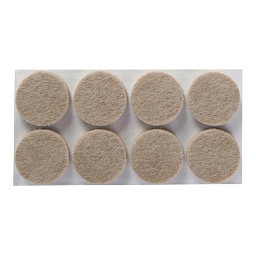 Scotch Felt Pads 32 PCS Beige, Felt Furniture Pads for Protecting Hardwood Floors, 1" Round, Easy-to-apply, Self-Stick design, Reliable protection from nicks, dents and scratches (SP802-NA)