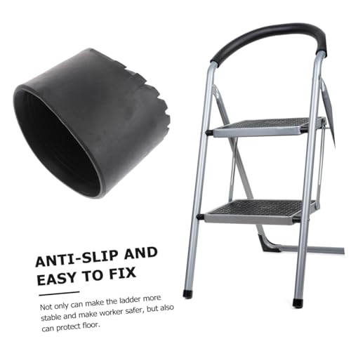2pcs Non-Slip Pad for Ladder Ladder Legs Covers Outdoor Stair Treads Non-Slip Folding Feet Mat - size: 7.7X7.7CM