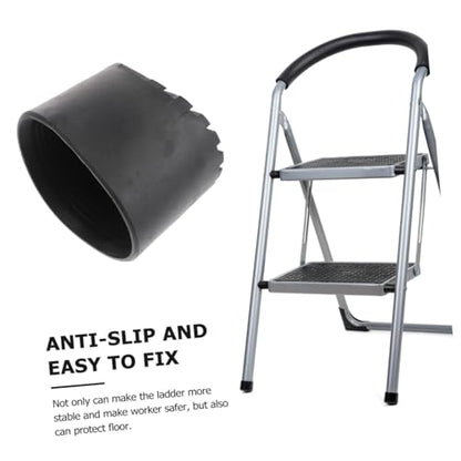 2pcs Non-Slip Pad for Ladder Ladder Legs Covers Outdoor Stair Treads Non-Slip Folding Feet Mat - size: 7.7X7.7CM