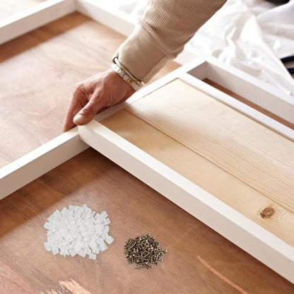 120Pcs Drawer Bottom Support Brackets,Plastic Angle Code Bracket Fasteners,Fixing Mending Wedges,Drawer Reinforcement Repair Kit for Furniture Sagging Drawer (White 2) - color: White 2
