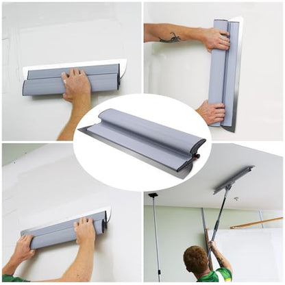 ROLLINGDOG 32 Inch Drywall Skimming Blade - 2pcs 0.5mm and 1pc 0.3mm Stainless Steel, Drywall Skim Coat Finishing Tools for Large Area Smoothing Wall and Ceiling - size: 32" Skimming Blade