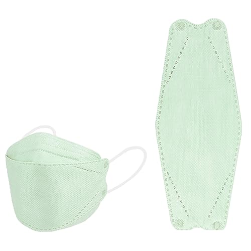 akgk KN95 Face Masks 50 Pack, 5-Ply Disposable Mint Green Face Mask Against PM 2.5 Smoke and Dust - color: Z-50 Pack-mint Green