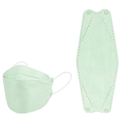 akgk KN95 Face Masks 50 Pack, 5-Ply Disposable Mint Green Face Mask Against PM 2.5 Smoke and Dust - color: Z-50 Pack-mint Green