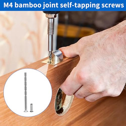 20 Sets Cabinet Knob Screws, M4x60mm Adjustable Length Long Door Handle Screws Replacement, Door Handle Bolt Connecting Screw and Sleeves for Doors Locks Handles Knobs Fasteners