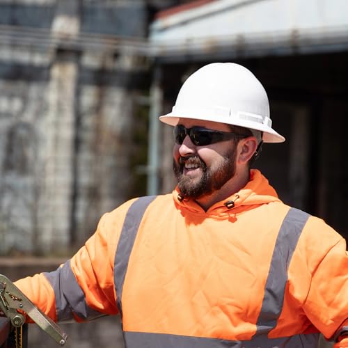 Malta Dynamics Safety Glasses – ANSI Z87+ Rated UV Eye Protection Glasses for Construction, Manufacturing, Scratch-Resistant - color: Tinted, size: 24 Pack