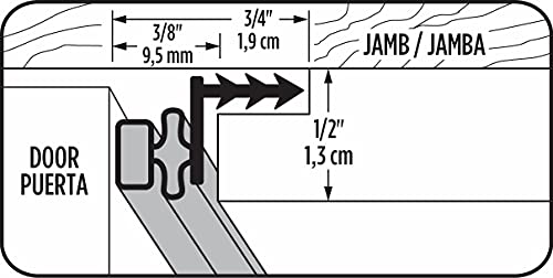 M-D Building Products 47006 White Vinyl with Magnetic Strip Top and Sides Door Seal Kit for Steel Doors - color: White