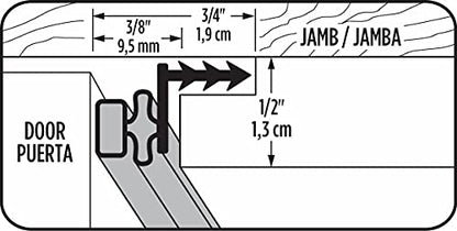 M-D Building Products 47006 White Vinyl with Magnetic Strip Top and Sides Door Seal Kit for Steel Doors - color: White