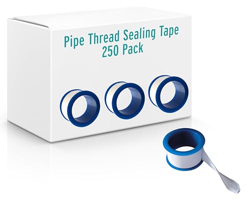 Thread Seal Tape 60" Thread Roll Bulk | White | Pipe Repair Sealing and Plumbing Installation Wrap (250)