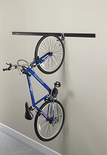 Rubbermaid FastTrack Garage Organization System Vertical Bike Hook Black Holds up to 50 Pounds Wall Mount and Heavy Duty Garage Hanger for Bike Storage - size: 1 Count (Pack of 1), style: Bike Hook