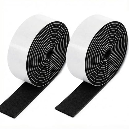 2 Rolls 60 X 1 Inch Felt Strips with Adhesive Backing, Non Slip Felt Tapes Felts Strips for Furniture Pads Furniture Self-Stick Heavy Duty Polyester for Protecting Hardwood Surfaces Floors Chair Wall