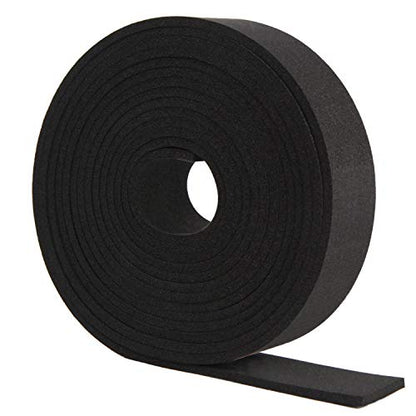 Neoprene Foam Strip Roll by Dualplex, 2" Wide x 10' Long x 1/16" Thick, Weather Seal High Density Stripping Non Adhesive – Weather Strip Roll Insulation Foam Strips - 10 Feet Long - size: 2" Wide x 10' Long x 1/16" Thick