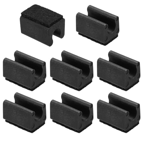 PATIKIL 8pcs Rectangle Chair Leg Cover with Felt Pad, 10mm Slide Smoothly No Scratches No Noise Furniture Feet Hardwood Protectors Tips Floor Glides Tubing Caps for Office,Black Black - color: Black Black, size: 10MM