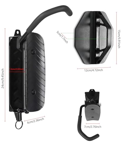 4 Pack Swivel Bike Wall Mount, Bike Hangers for Garage, Space-Saving Vertical Bike Rack, Sturdy Bike Storage Rack Holds Up to 66lbs, Easy to Install.