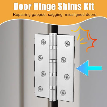 10 Pack Door Hinge Shims, 4 Inch Lenth 0.040 Inch Thickness Hardware for Door Hinge Repair Kit (Style B) - style: Style B