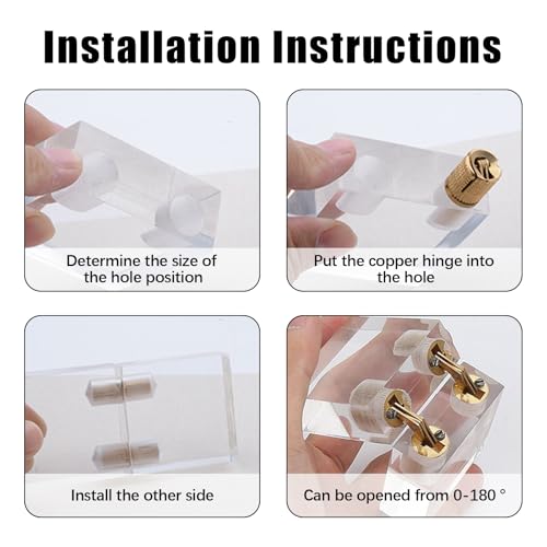 10Pcs Brass Barrel Hinges, Invisible Cabinet Furniture Hinges with 180 Degree Opening Angle, Hidden Box Hinges for DIY Jewelry Box Hand Craft (M10x22mm) - color: M10x22mm