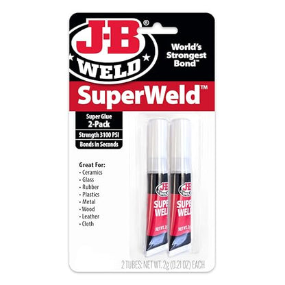 J-B Weld 33102 SuperWeld Glue - 2g Super Glue Tubes - size: 2 gram