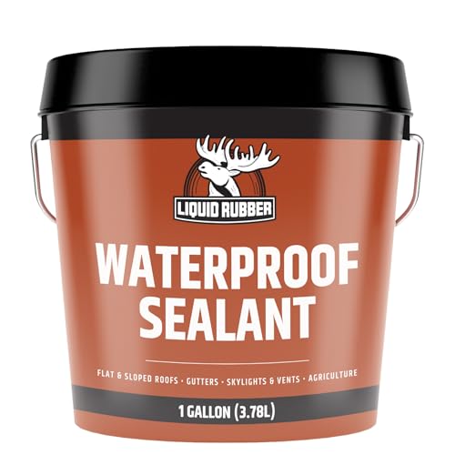 Liquid Rubber Waterproof Sealant – DIY Leak Repair Coating for Flat, Metal & Low Slope Roofs, Foundations, Gutters & More – Flexible Protective Membrane - Black - 1 Gallon - size: 1 Gallon